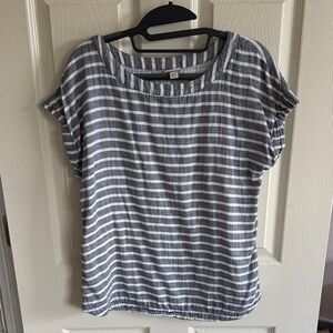 Merona Gray Striped Women's Blouse